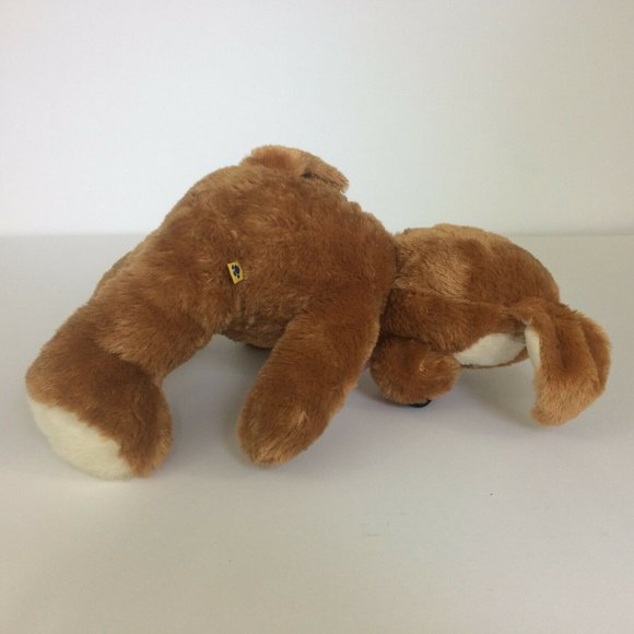 Build A Bear Brown Puppy Dog Plush 15" Stuffed Animal White Eye Patch Tongue Out - Picture 7 of 11